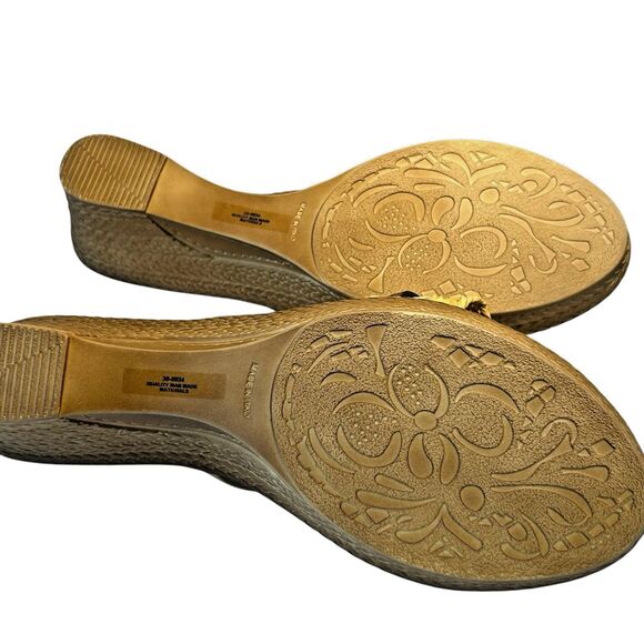 Tuscany Tan Slide Easy Street Wedge Sandals Made in Italy‎ - Size 10 - Picture 11 of 12